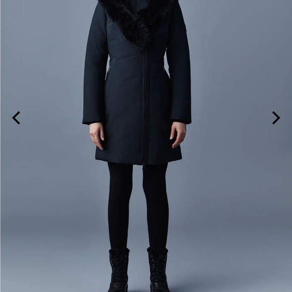 Mackage TRISH Powder Touch down coat with blue fox fur Signature Collar. - Picture 15 of 15
